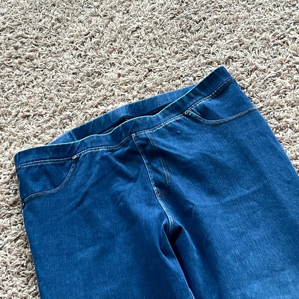 Lildy Jean Jeggings Womens Large XL Dark Wash‎ Stretch Denim Pull On Leggings